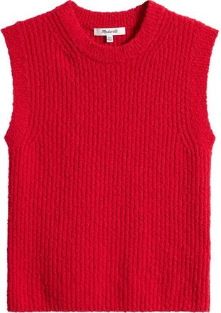 Madewell Boucl&eacute; Sweater Tank in Cerise at Nordstrom Rack, Size Xx-Small