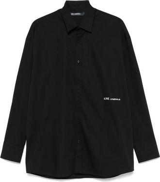 Karl Lagerfeld Camicia con applicazione logo - Nero