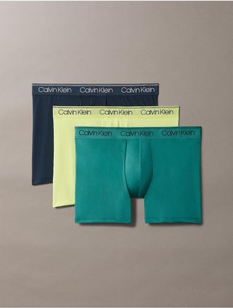 Calvin Klein Mens Micro Stretch 3-Pack Boxer Brief - Multi - XL