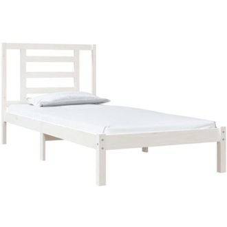 vidaXL Bed Frame without Mattress White 90x190 cm Single Solid Wood Pine vidaXL