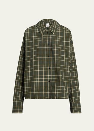 Toteme Boxy Check Cotton Shirt