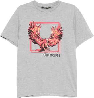 Roberto Cavalli graphic-print round-neck T-shirt - Grijs