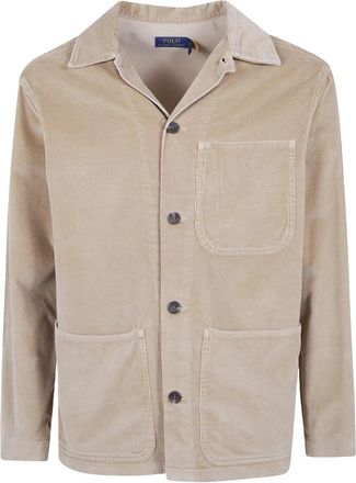Polo Ralph Lauren Woven Sport Shirt - Heren - Zomerjassen - Beige - L - Jassen