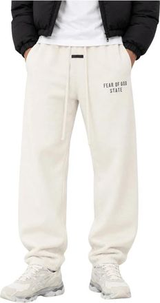 Fear of God Fleece Essential Sweatpant - Heren - Sweatpants - Beige - S - Katoen - Broeken