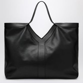 Saint Laurent Maxi Y tote bag black pebbled leather