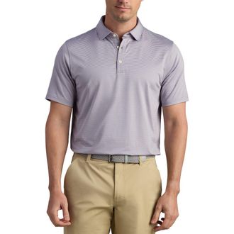 Rhone Drive Time Performance Polo in Purple Smoke Stripe at Nordstrom, Size Xx-Large