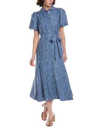 CeCe by Cynthia Steffe Cece Daisy Chambray Button Front Maxi Dress