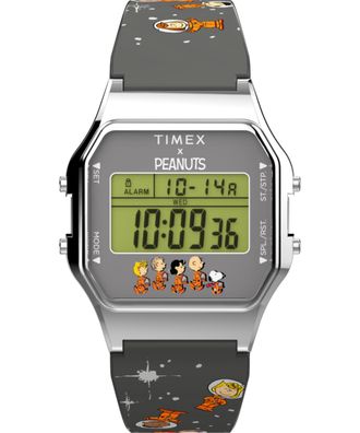 Timex Peanuts 80 Mens Black Watch TW2W90100 - One Size