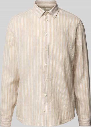 Casual Friday Casual Friday Regular Fit Freizeithemd aus Leinen-Baumwoll-Mix Modell DALLAS in Taupe, Größe XXL