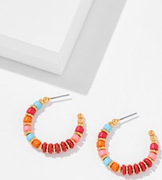 Talbots Celestine Hoop Earrings - Strawberry Ice - 001 Talbots