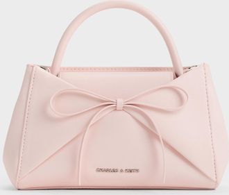Charles & Keith Hazel Bow Panelled Top Handle Bag