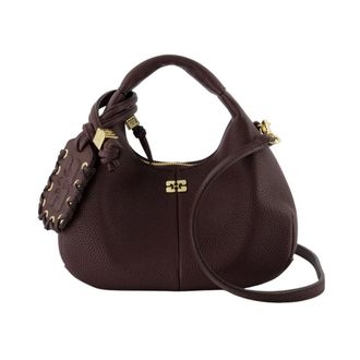 Ganni Mini Hobo Bag - female - Ganni - Handbags - Brown - ONE SIZE - Bags
