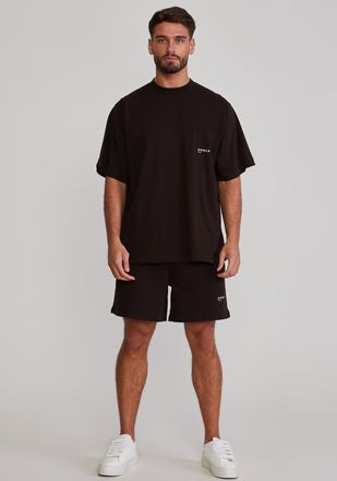 Siksilk Mens Brown T-Shirt and Shorts Set XXL