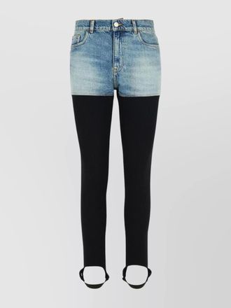 Coperni ribbed two-tone leggings