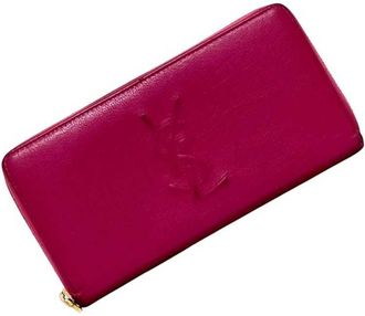 Saint Laurent Pink Leather Long Wallet (Bi-Fold) (Pre-Owned)