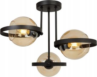 OEM L&aacute;mpara Colgante Moderna De Anillo De Vidrio Color Miel