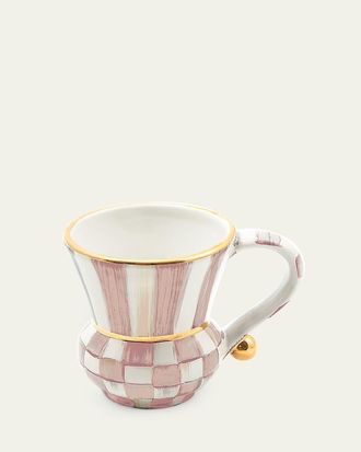 MacKenzie-Childs Rosy Check Ceramic Mug