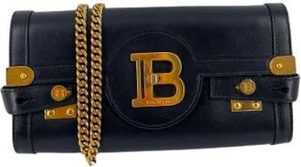 Balmain Pre-owned B-Buzz Leren Schoudertas - Dames - Vintage Clutch - Zwart - ONE Size - Leer - Vintage