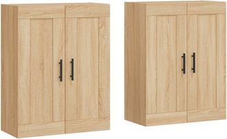 vidaXL Armarios De Pared 2 Uds Madera De Ingenier&iacute;a Roble Sonoma Vidaxl