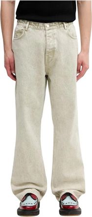 Filling Pieces Denim Pants - Heren - Loose Fit Jeans - Wit - XL - Denim - Jeans