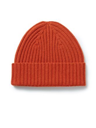 Oliver Brown Wool Beanie Hat - Burnt Orange