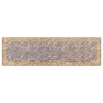 vidaXL Pasillo De Alfombra Marsa Gris 100 X 350 Cm Poli&eacute;ster Y Pvc Vidaxl