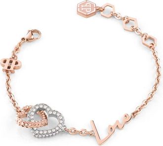 Philipp Plein Bracciale Rocked Hearts - Rosa