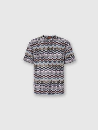 Missoni Crew Neck T-shirt With Geometric Zigzag in Multicoloured at Nordstrom, Size Xx-Large