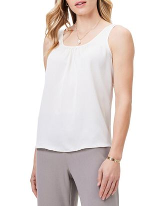 Nic+Zoe Nic+Zoe Satin Chiffon Scoop Tank