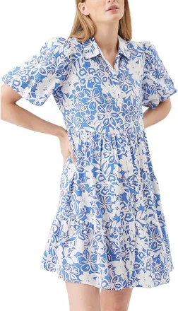 Ripe Nahla Linen Dress in Royal /White at Nordstrom, Size Xx-Large Au