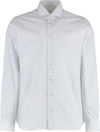 Borriello Camicia in cotone con stampa - Bianco