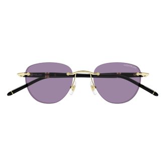 Montblanc Mb0412s Rimless Cat-Eye Sunglasses with Gold-tone Accents