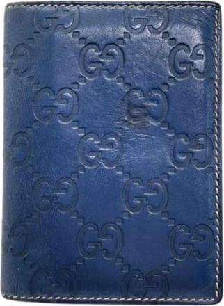 Gucci Pre-owned Wallets, female, Blue, Size: ONE SIZE Pre-owned Leather Wallet