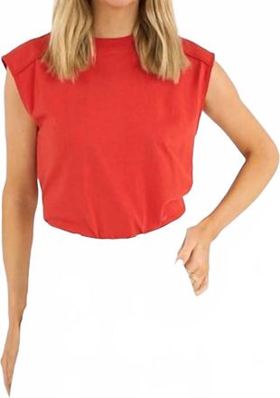 Nation Ltd Perry Muscle Tank In Aurora Red