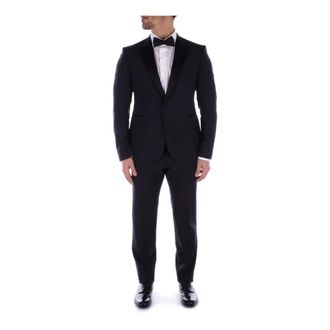 Emporio Armani Single Breasted Suits, male, Blue, Size: 4XL Single Breasted Suit