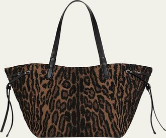 Tom Ford Large Tote Bag in Ocelot Jacquard