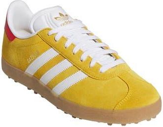 adidas Gazelle Golf Sneaker in Gold/White/Scarlet at Nordstrom Rack, Size 11.5