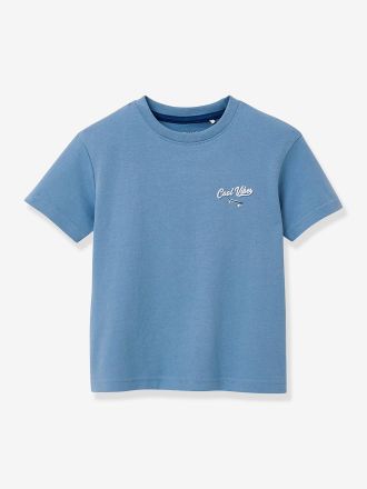 Cyrillus Jungen T-Shirt CYRILLUS mit Skater-Print, Bio-Baumwolle blau