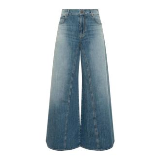 Pinko Wide Jeans, female, Blue, Size: W26 Winona Wide Leg Jeans