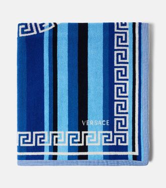 Versace Striped cotton terry towel