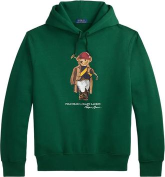 Polo Ralph Lauren Felpa Polo Bear con cappuccio - Verde