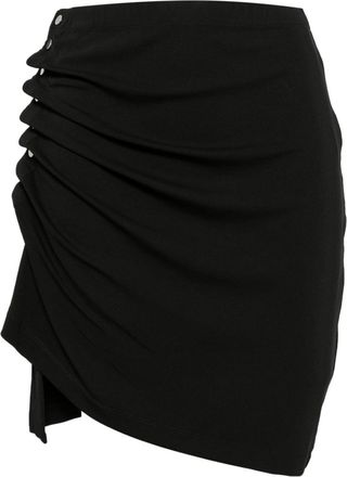 Paco Rabanne pleated miniskirt - women - Viscose/Elastane - 40 - Black