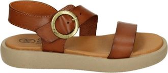 Hee Schoenen, Dames, Bruin, 40 EU, Leer, 26382 Platte Sandalen