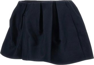 Shushu/Tong Pliss&eacute; Minirok - Dames - Korte rokken - Blauw - 2XS - Wol - Rokken