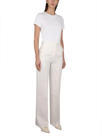 Max Mara Logo-Embroidered Cotton T-Shirt - White