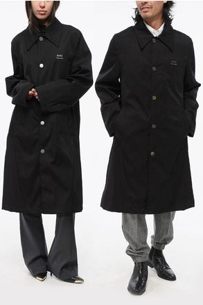 Ami Solid Color Raincoat with Silver-Tone Metal Logo size Xl