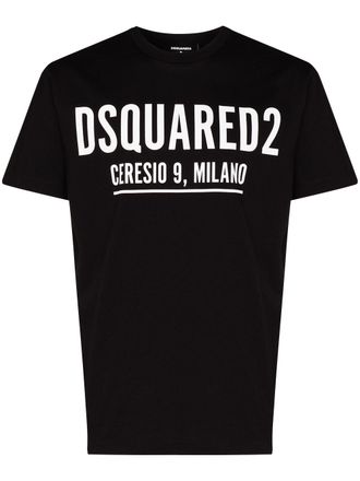 Dsquared2 T-shirt met logoprint - Zwart