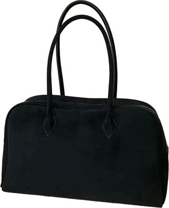 Generic JCVBN Vintage Synthetic Leather Handbag Shoulder Large Capacity Storage Laptop Tote Durable Lining Zipper Closure Shopping Bag