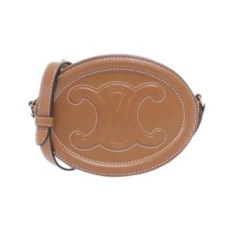 Celine Pre-owned Cross Body Bags, female, Brown, Size: ONE SIZE Pre-owned Cross Body Oval Purse Calf Shoulder Bag