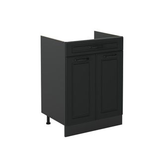 Vicco Mueble Bajo De Cocina R-line, Antracita Casa De Campo/antracita, 60 Cm Con Caj&oacute;n Sin Encimera, Vicco